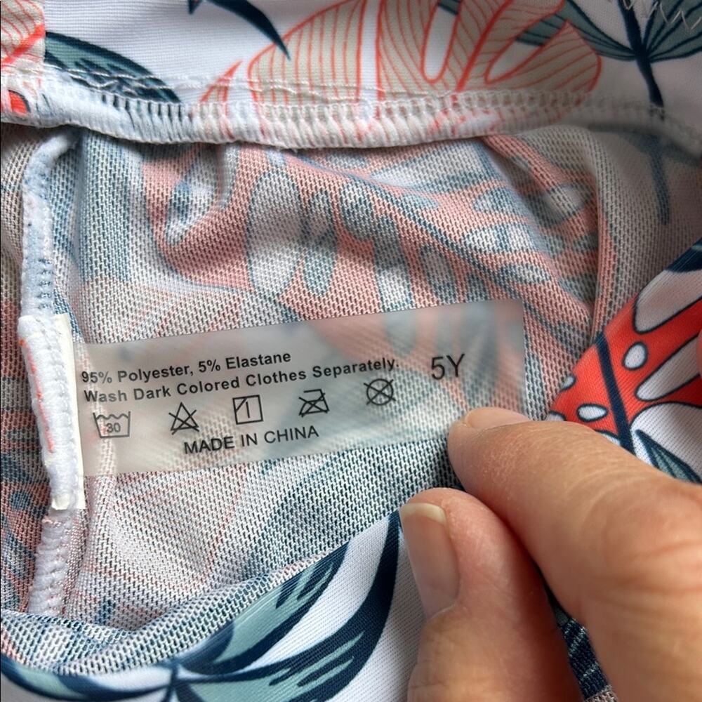 Kids Tropical Pull on Sheer Gauze Beach Pants, Size 5Y - Picture 4 of 6
